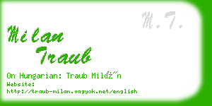 milan traub business card